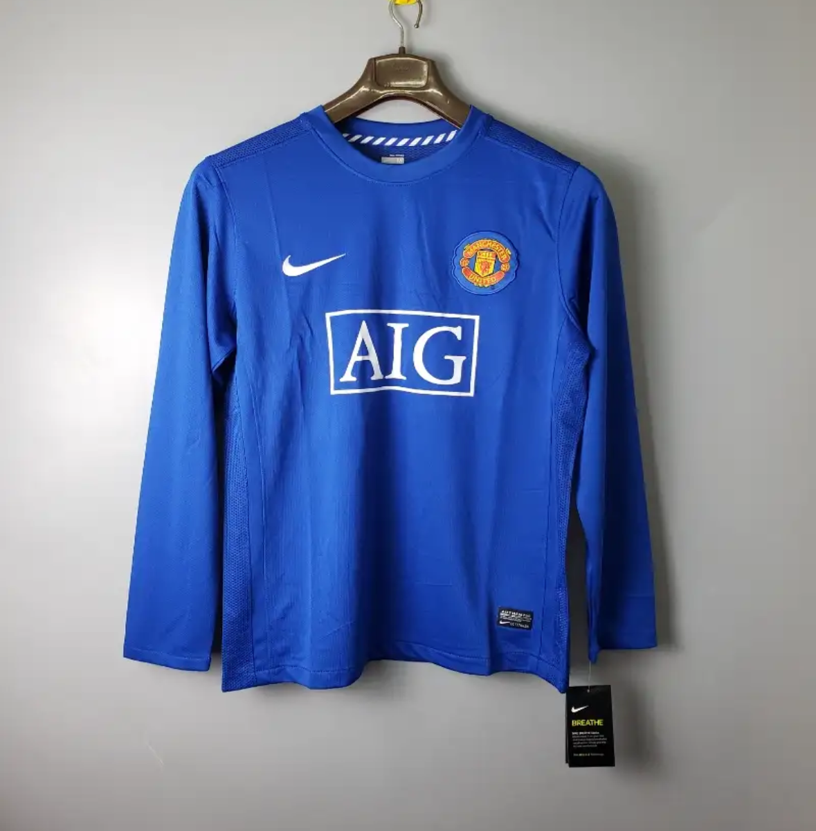 Camiseta Clásica Manchester United FC Visitante Manga Larga 2007-08