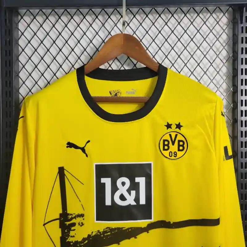 Camiseta Clásica Borussia Dortmund Manga Larga 2023-24