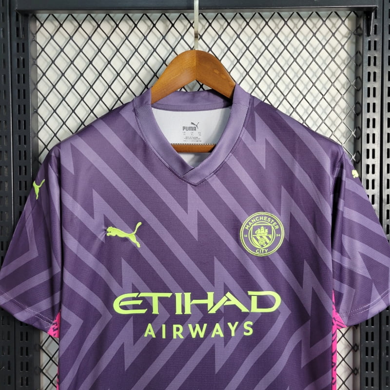 Camiseta Clásica Manchester City FC Portero Morada 2023-24