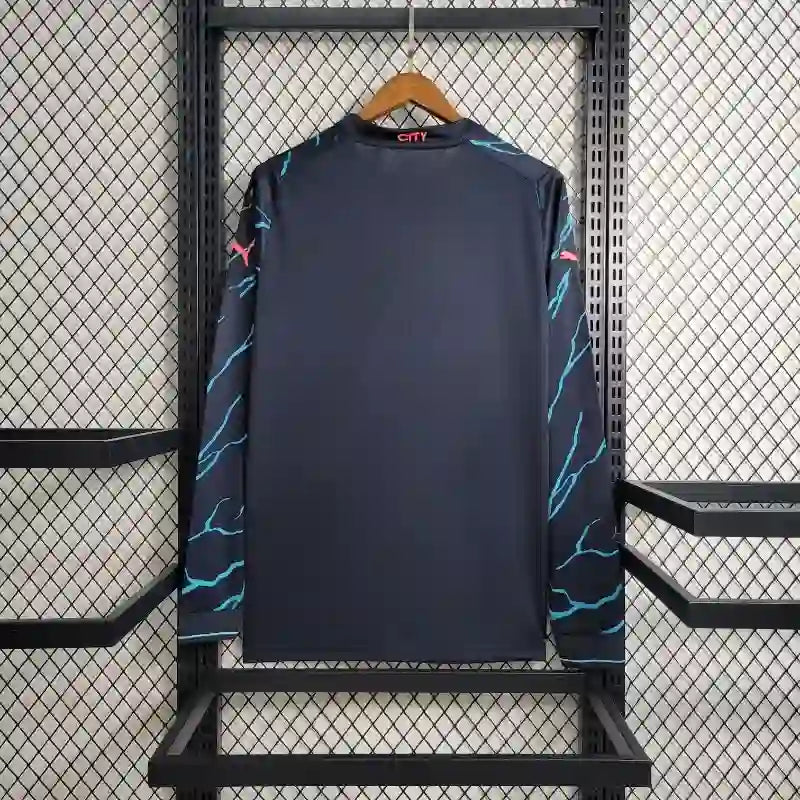 Camiseta Clásica Manchester City FC Visitante (3ª) Manga Larga 2023-24