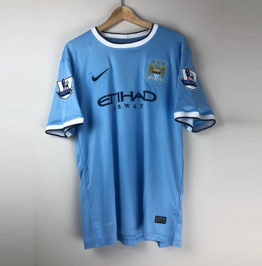 Camiseta Clásica Kun Agüero Manchester City FC 2013-14