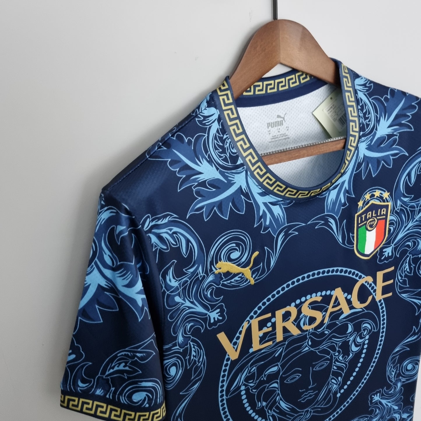 Camiseta Clásica Italia Versace Azul 2023