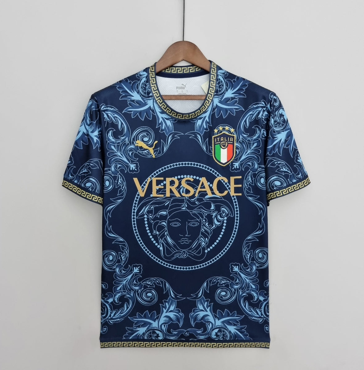 Camiseta Clásica Italia Versace Azul 2023
