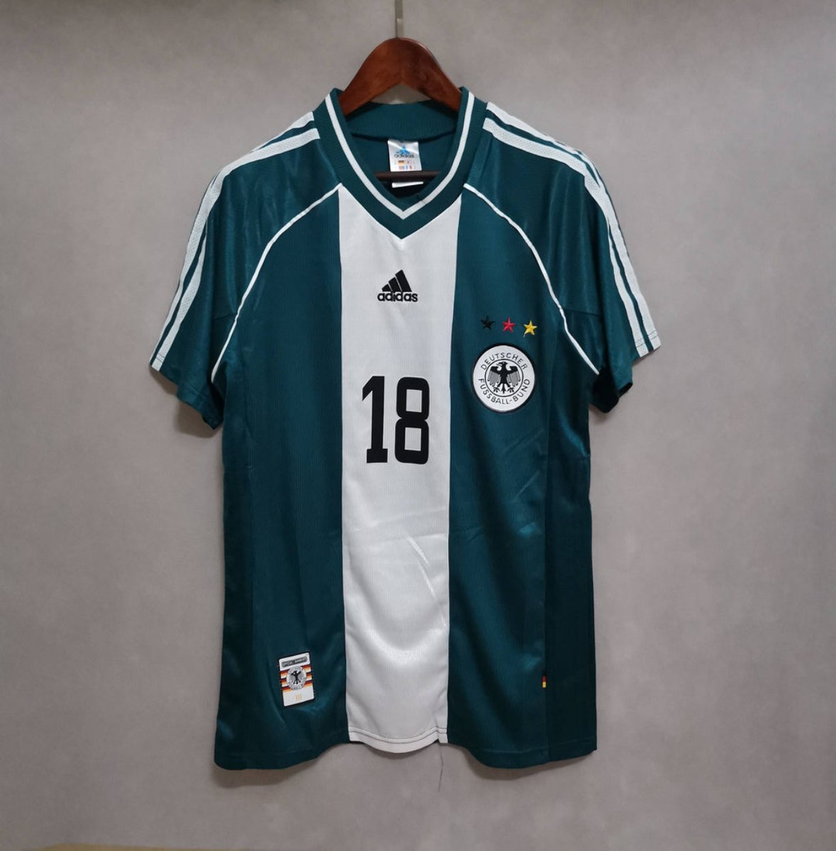 Klinsmann Camiseta Clásica Alemania Visitante 1998