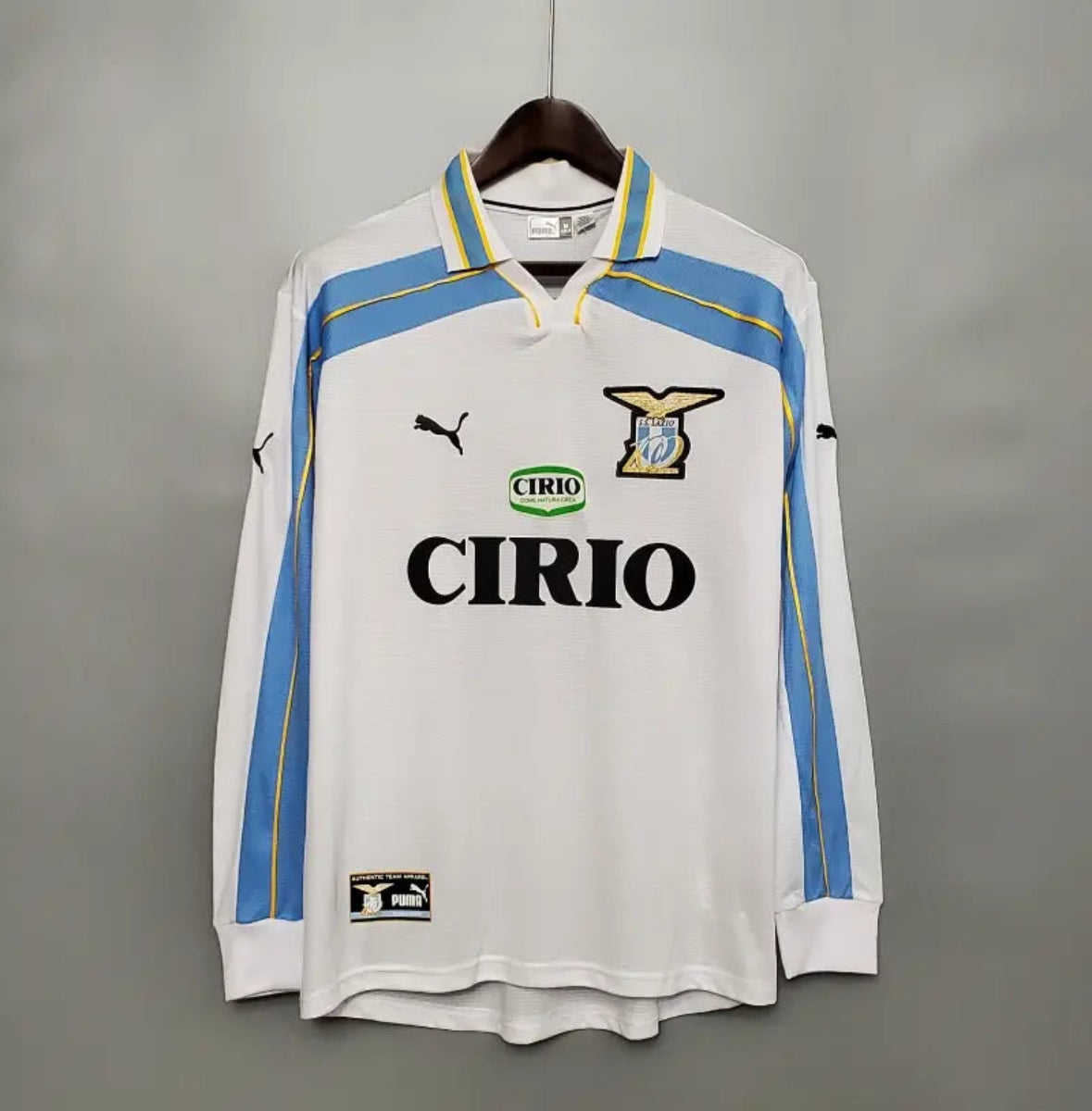 Camiseta Clásica SS Lazio Visitante Manga Larga 2000-01
