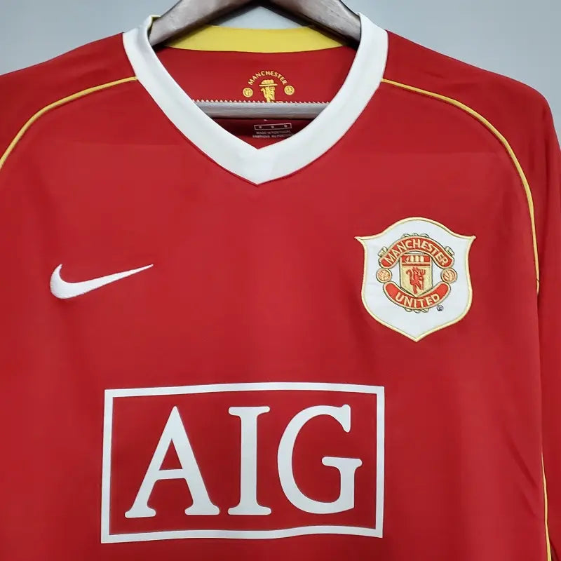 Camiseta Clásica Manchester United FC Manga Larga 2006-07
