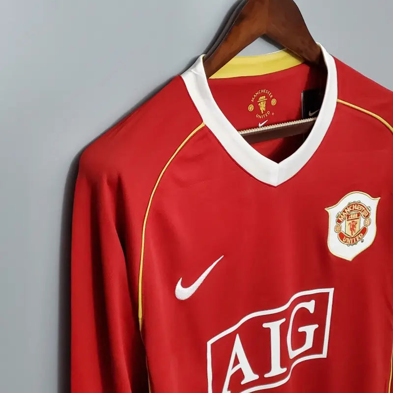 Camiseta Clásica Manchester United FC Manga Larga 2006-07