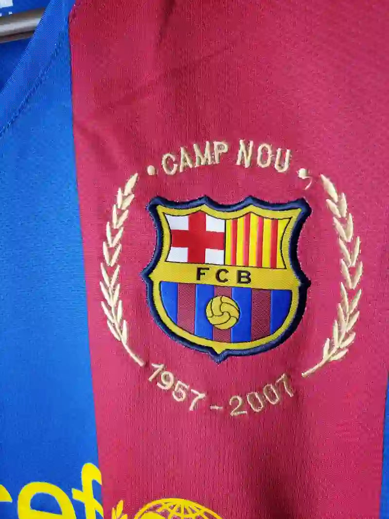 Camiseta Clásica FC Barcelona Manga Larga 2007-08