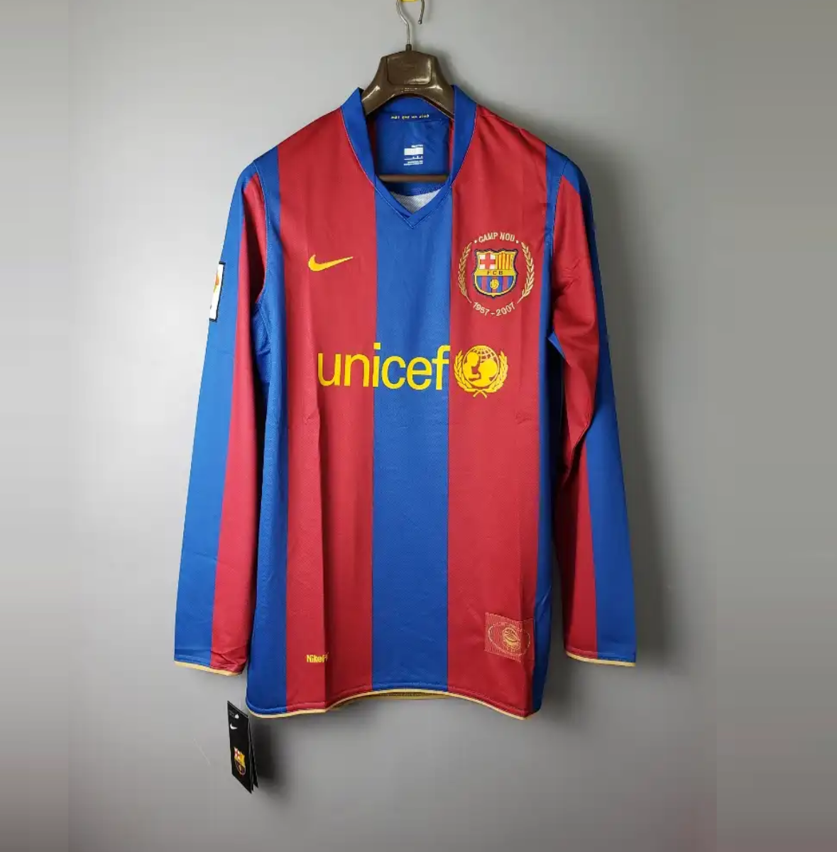 Camiseta Clásica FC Barcelona Manga Larga 2007-08