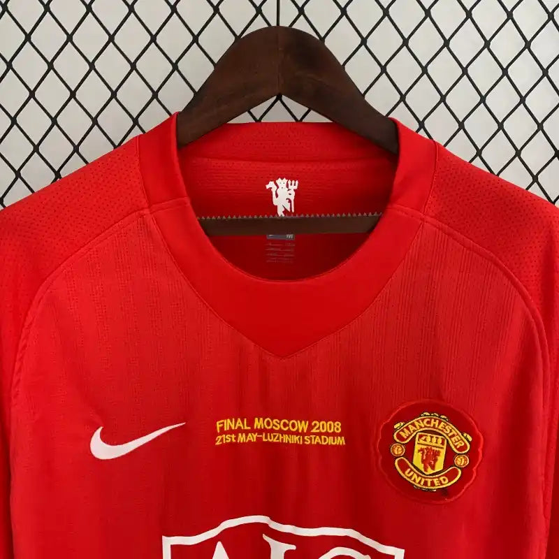 Camiseta Clásica Manchester United FC Manga Larga 2007-08