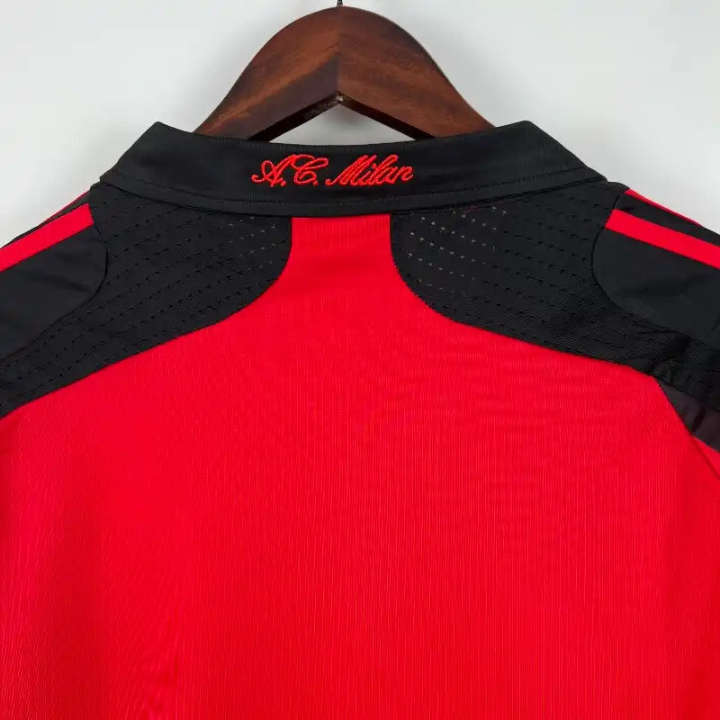 Camiseta Clásica AC Milán Manga Larga 2007-08