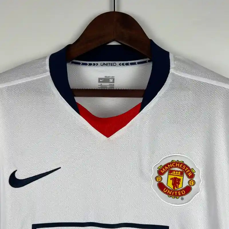 Camiseta Clásica Manchester United FC Visitante Manga Larga 2007-08