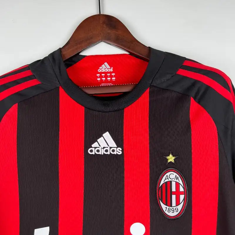 Camiseta Clásica AC Milán Manga Larga 2008-09