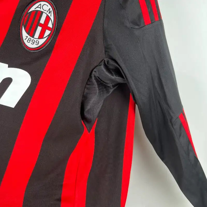 Camiseta Clásica AC Milán Manga Larga 2008-09