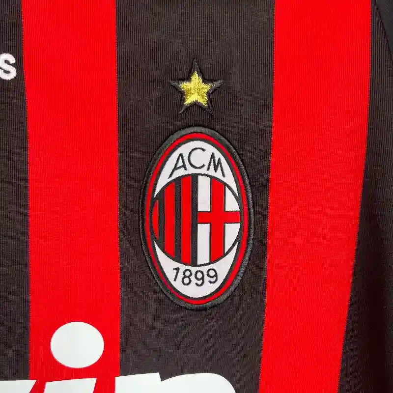 Camiseta Clásica AC Milán Manga Larga 2008-09