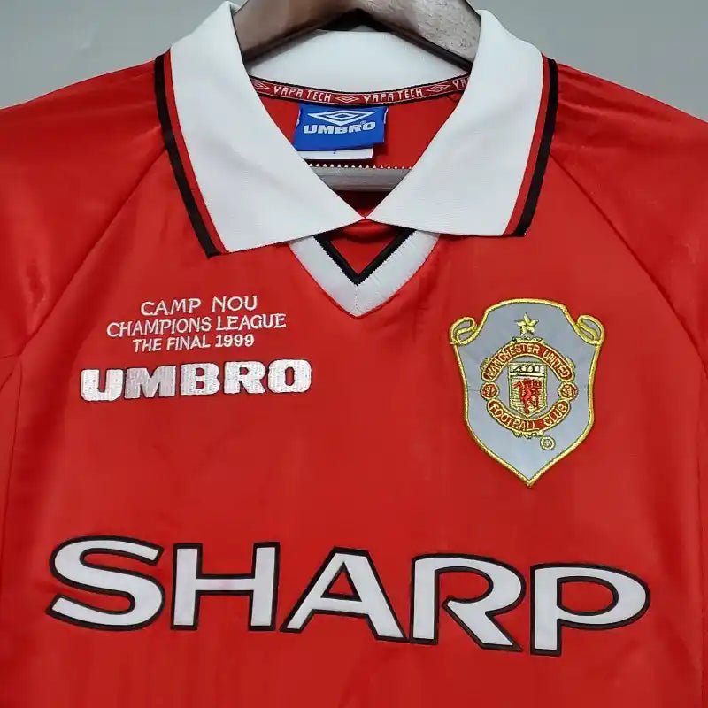 Camiseta Clásica Manchester United FC Manga Larga 1999-00