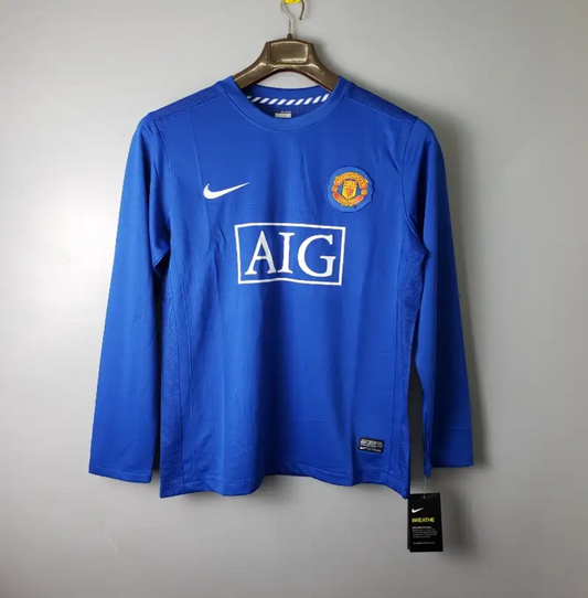 Camiseta Clásica Manchester United FC Visitante Manga Larga 2007-08