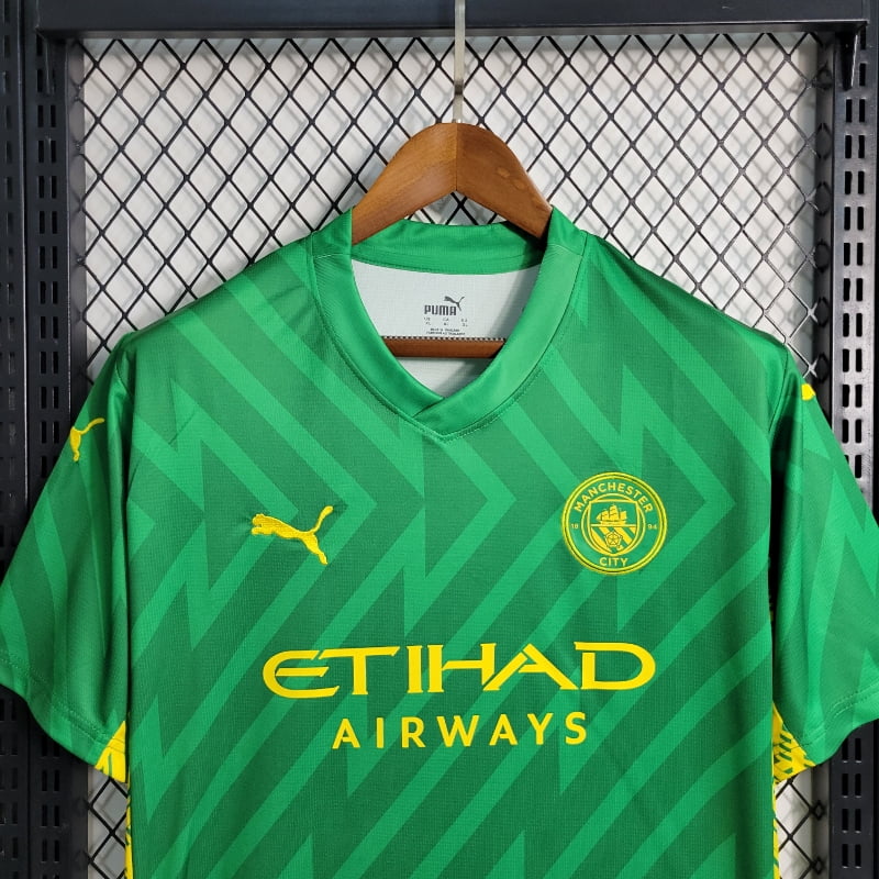 Camiseta Clásica Manchester City FC Portero Verde 2023-24