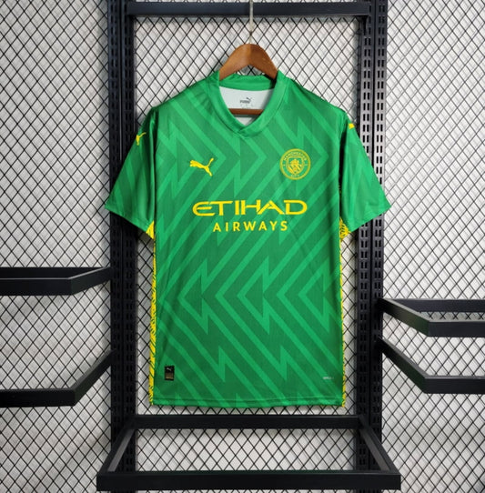 Camiseta Clásica Manchester City FC Portero Verde 2023-24