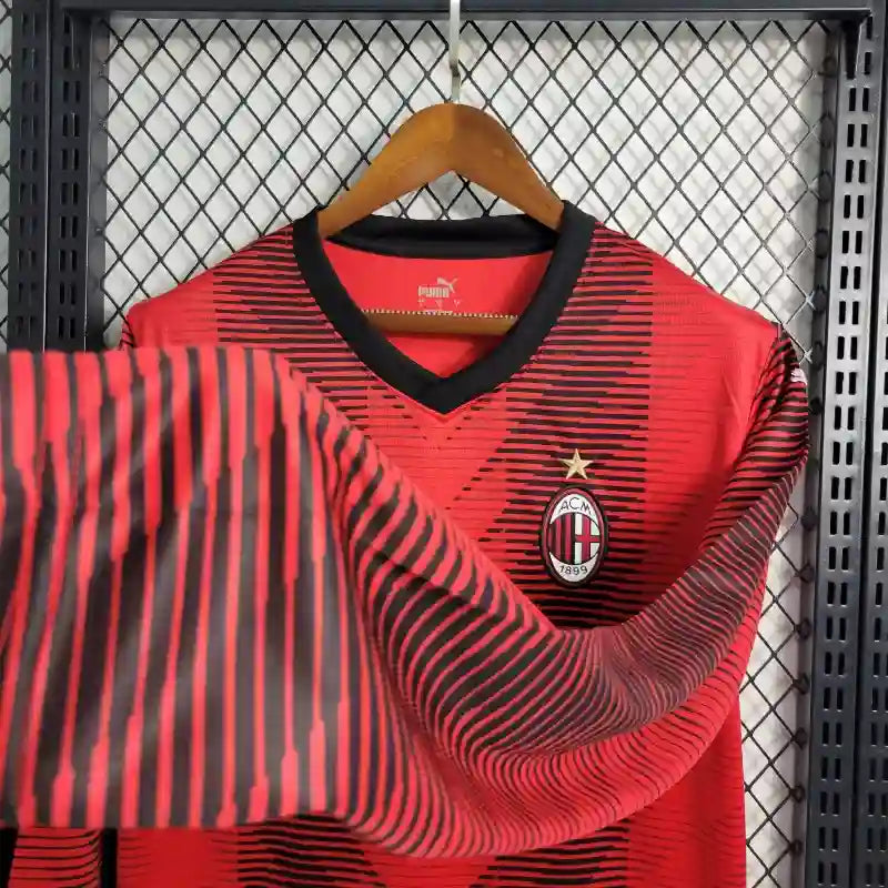 Camiseta Clásica AC Milán Manga Larga 2023-24