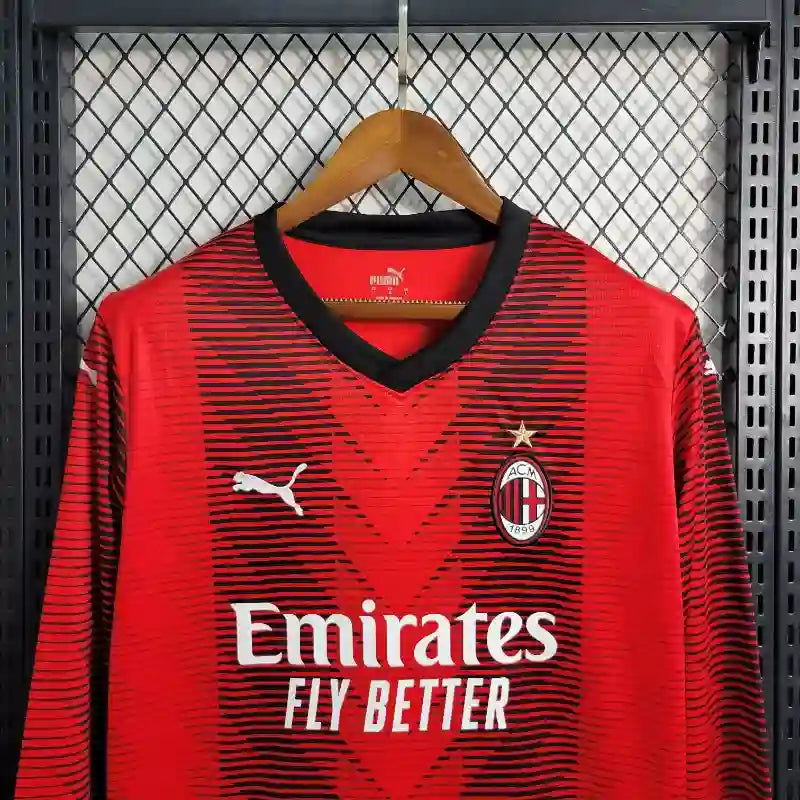 Camiseta Clásica AC Milán Manga Larga 2023-24