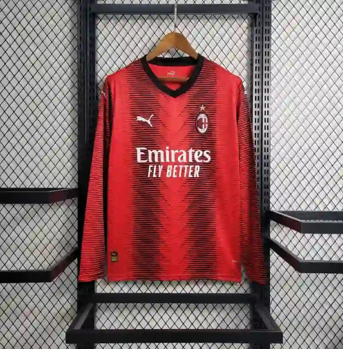Camiseta Clásica AC Milán Manga Larga 2023-24