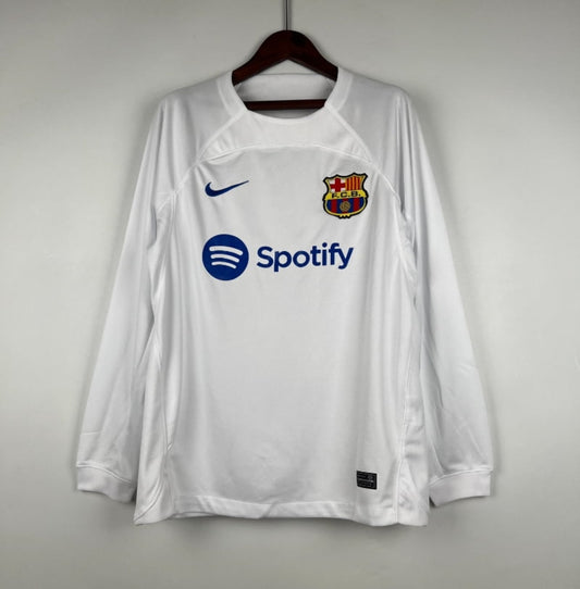 Camiseta Clásica FC Barcelona Visitante Manga Larga 2023-24