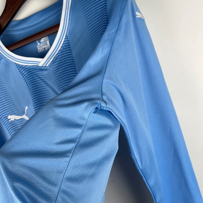 Camiseta Clásica Manchester City FC Manga Larga 2023-24