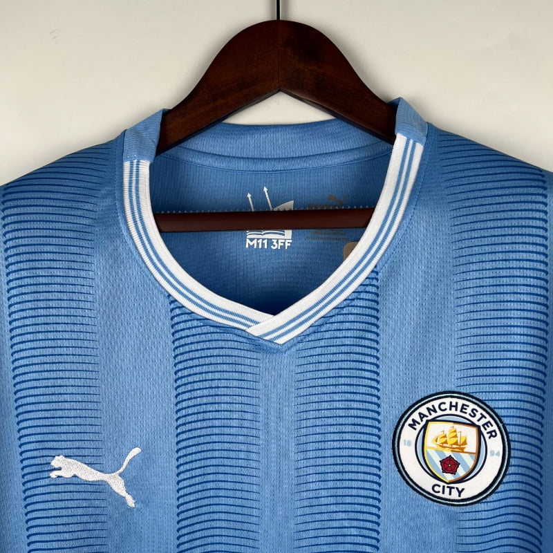 Camiseta Clásica Manchester City FC Manga Larga 2023-24