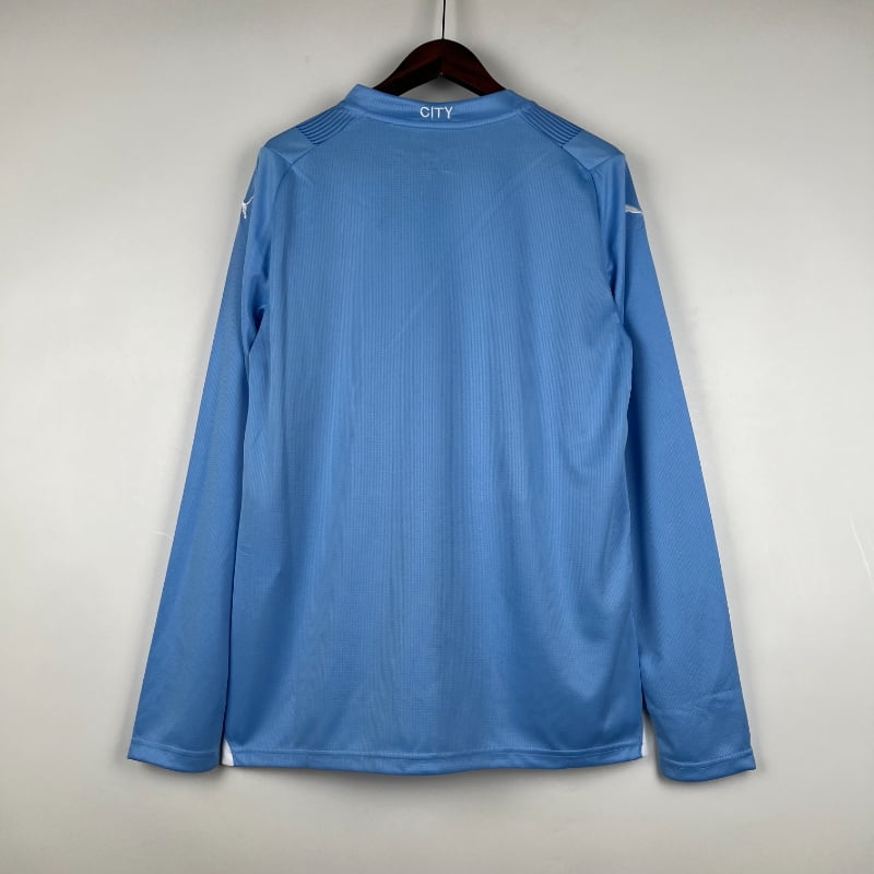 Camiseta Clásica Manchester City FC Manga Larga 2023-24