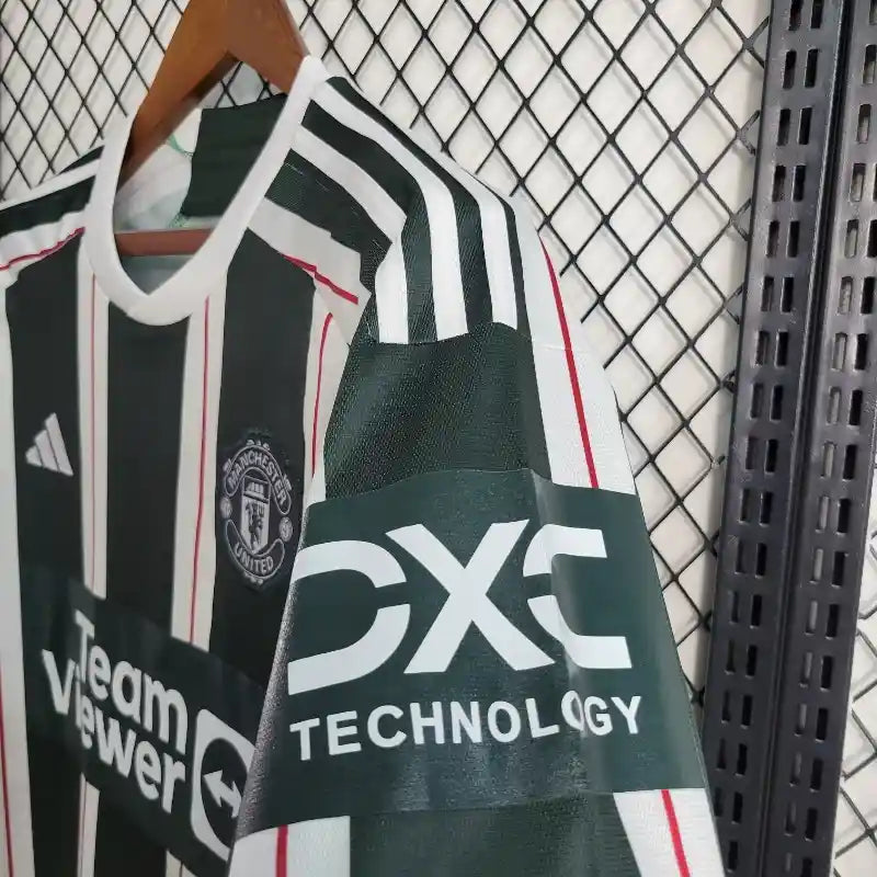 Camiseta Clásica Manchester United FC Visitante Manga Larga 2023-24