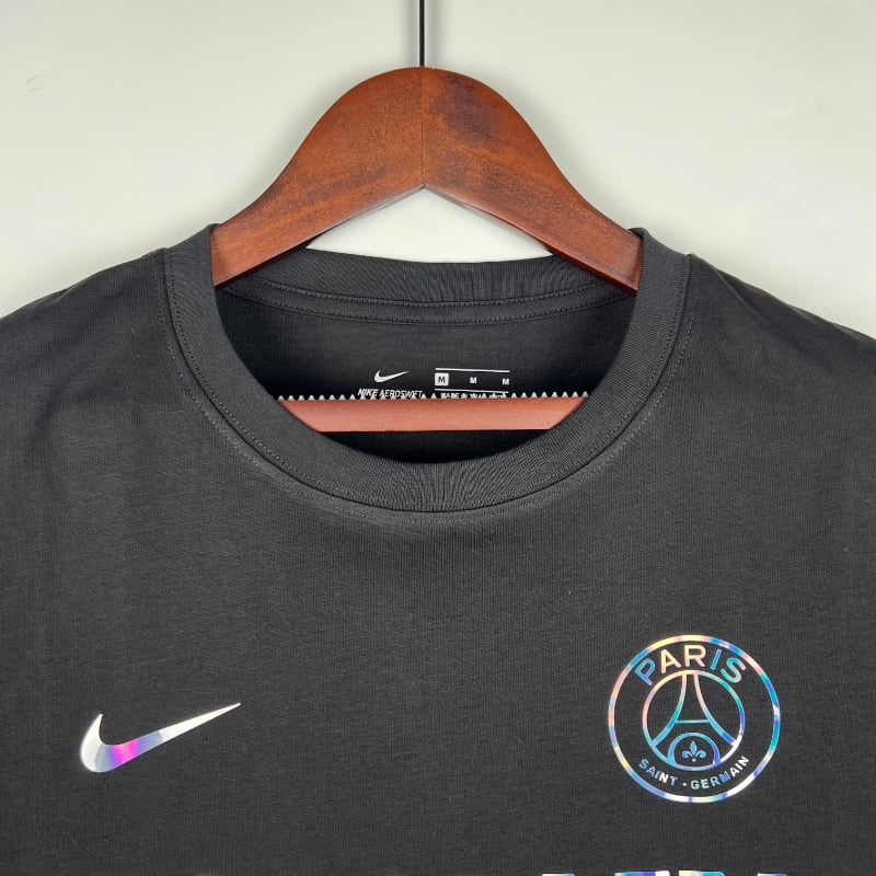 Camiseta Clásica PSG FC Entrenamiento Balmain Negra 2023-24