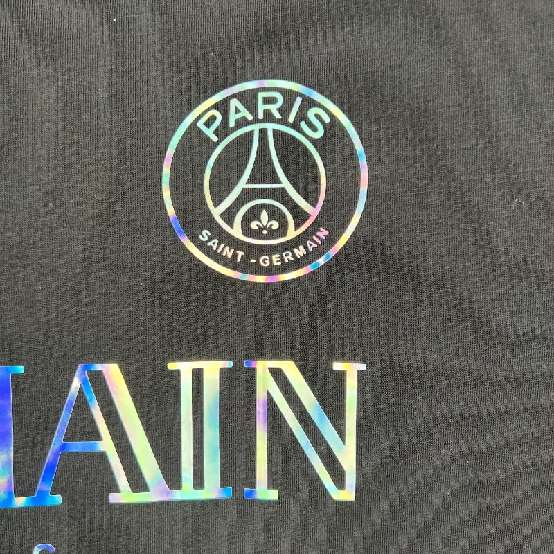 Camiseta Clásica PSG FC Entrenamiento Balmain Negra 2023-24