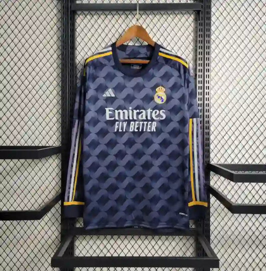 Camiseta Clásica Real Madrid Visitante Manga Larga 2023-24