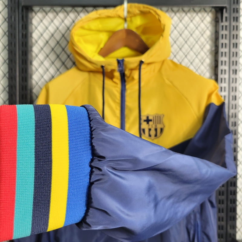 Chubasquero Barcelona Royal Blue Yellow 2023-24