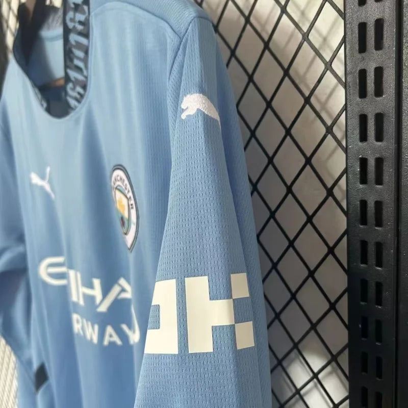 Camiseta Clásica Manchester City FC Manga Larga 2024-25