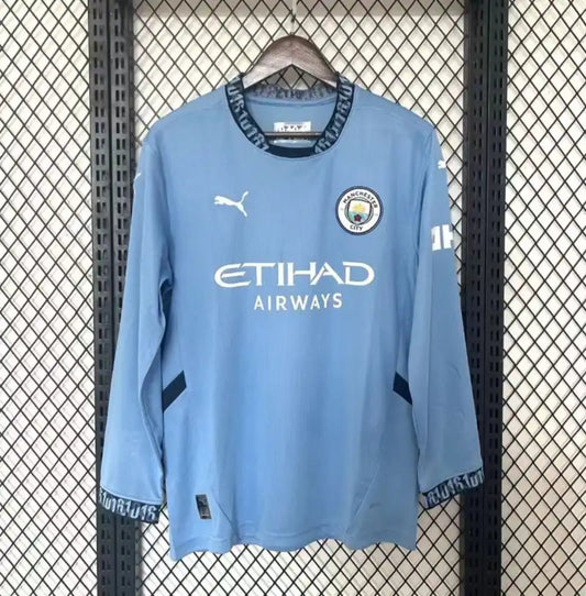 Camiseta Clásica Manchester City FC Manga Larga 2024-25
