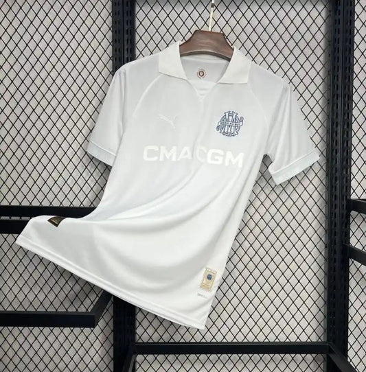 Camiseta Clásica Olympique de Marsella 125 Aniversario Blanca 2024-25