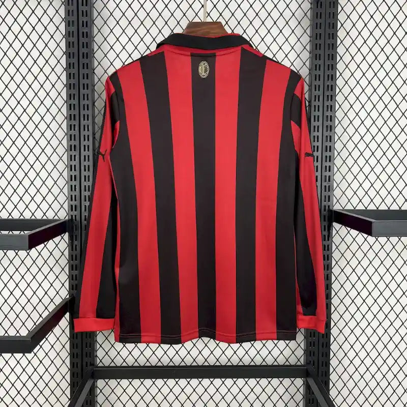 Camiseta Clásica AC Milán 125 Aniversario Manga Larga 2024-25