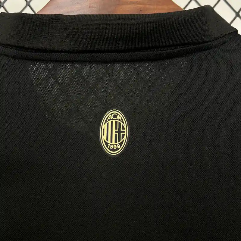 Camiseta Clásica AC Milán 125 Aniversario Portero Negra 2024-25