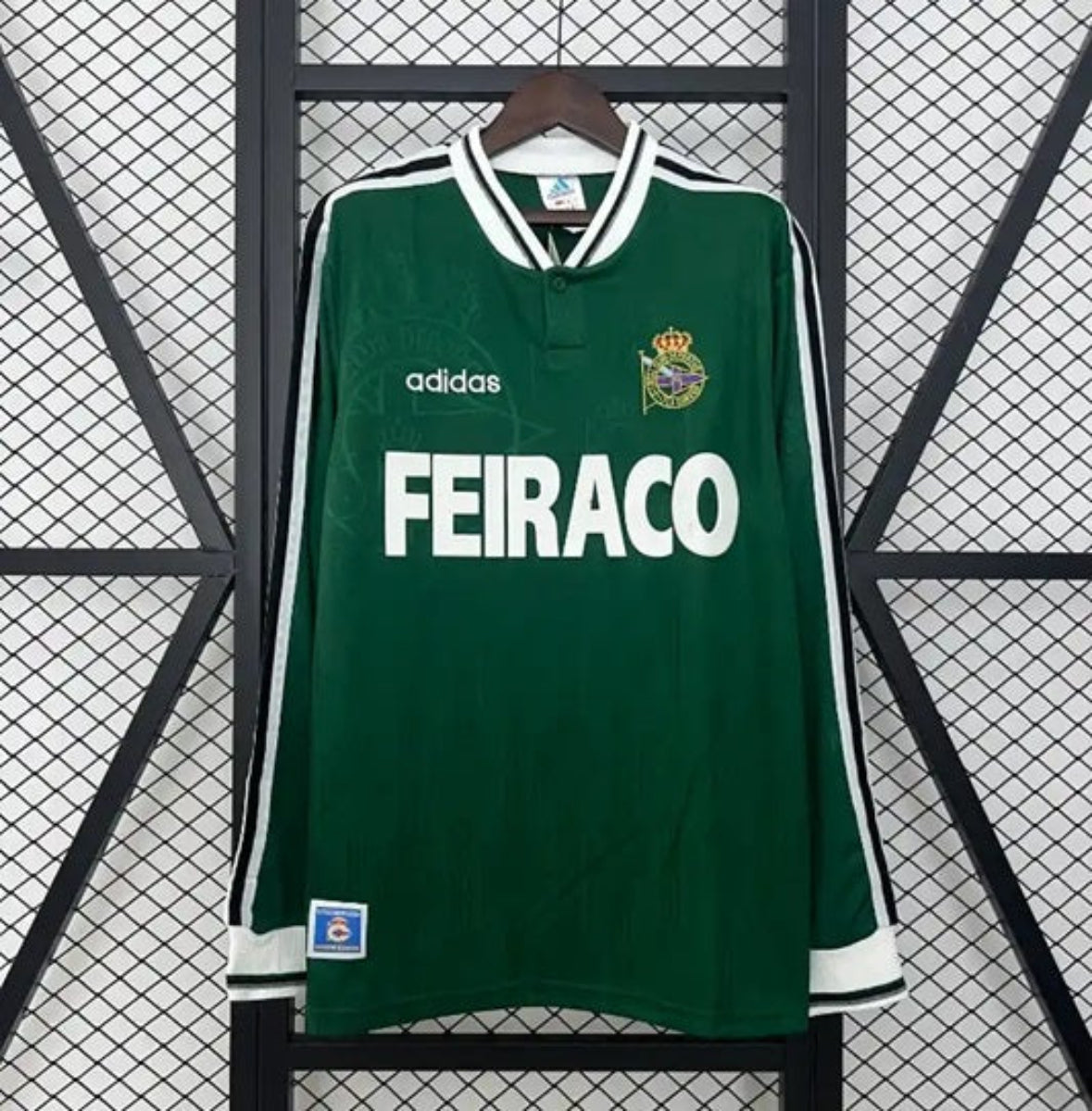 Camiseta Clásica Deportivo de La Coruña Visitante Manga Larga 1999-00