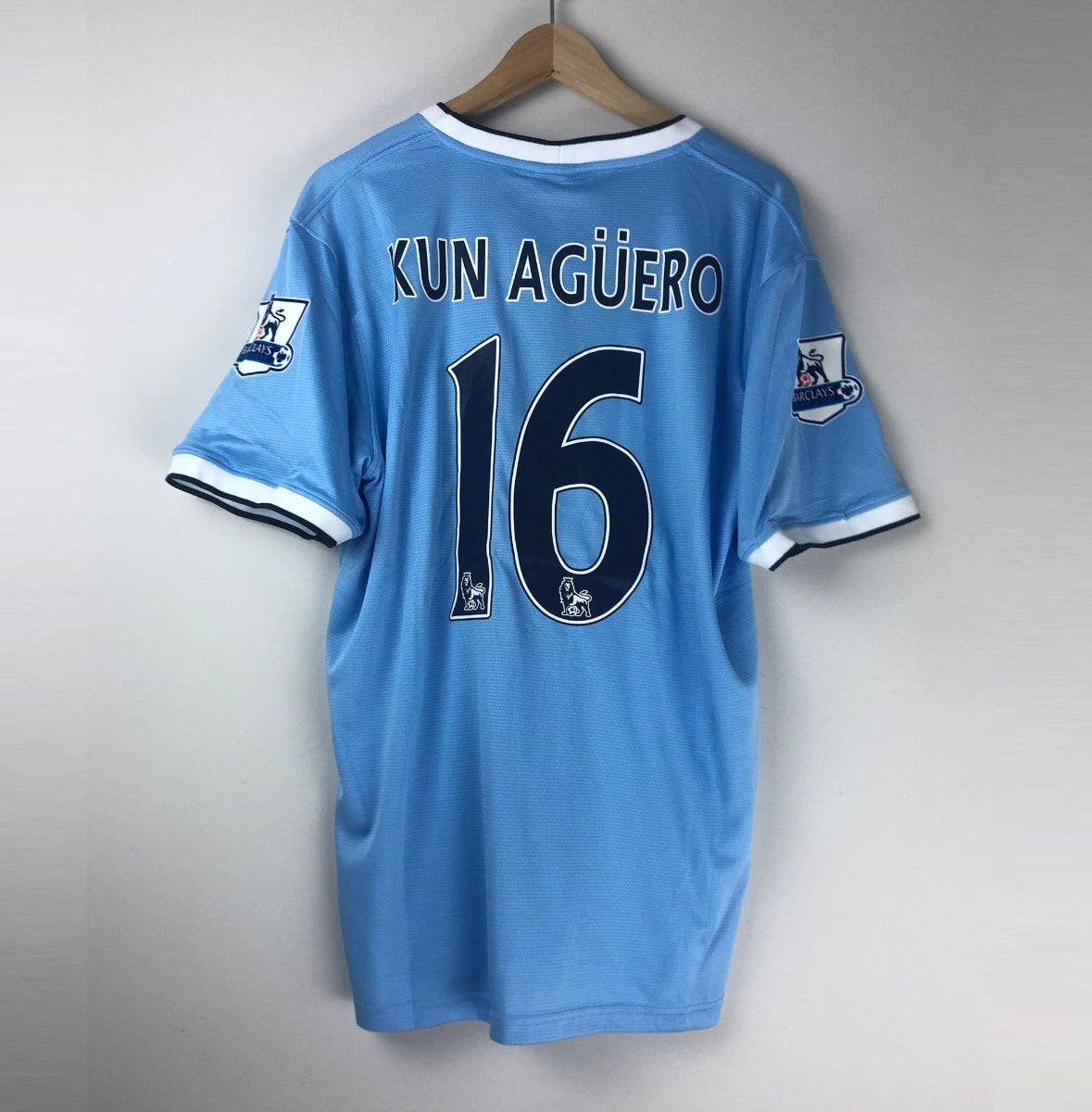 Camiseta Clásica Kun Agüero Manchester City FC 2013-14