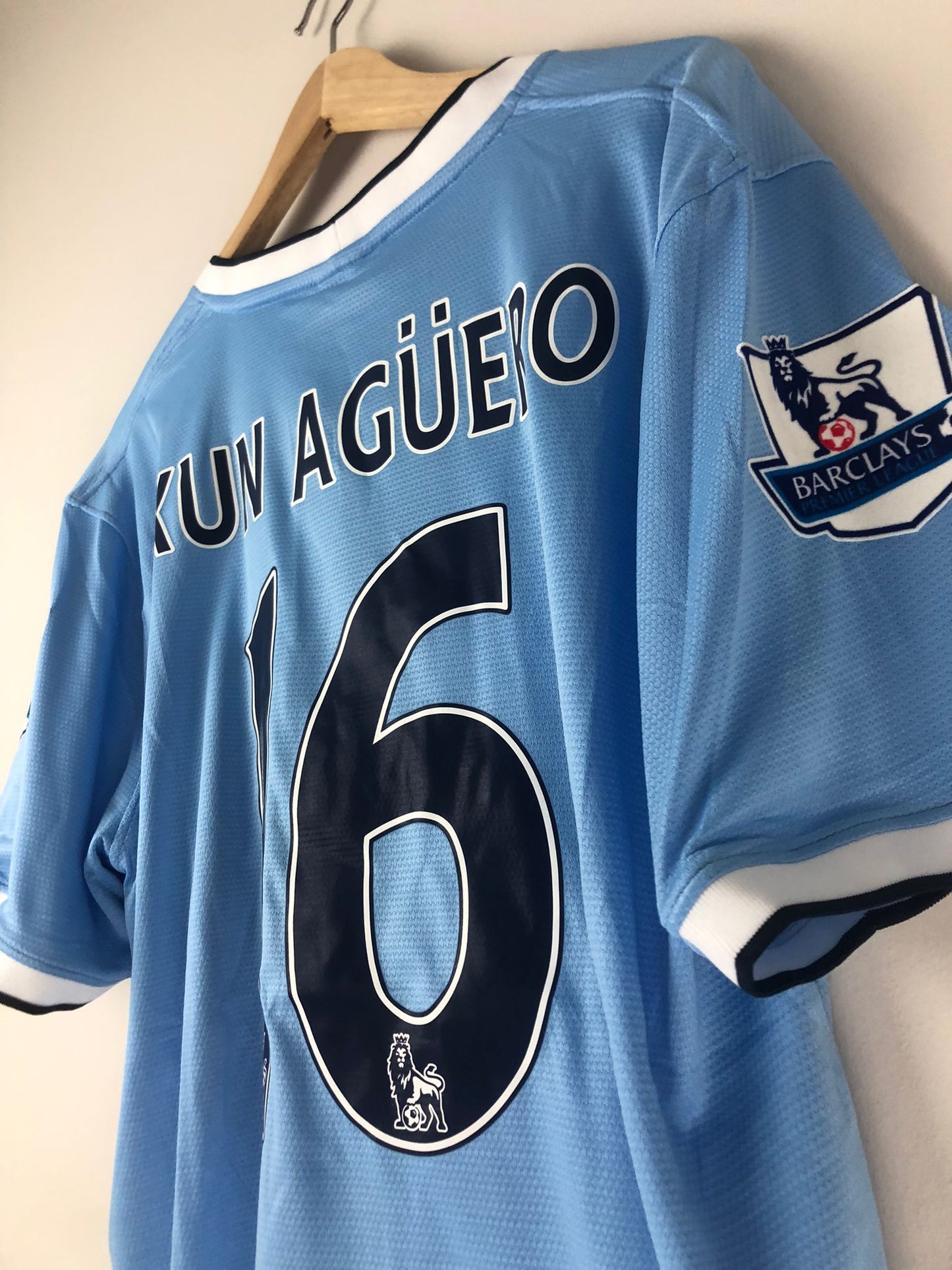 Camiseta Clásica Kun Agüero Manchester City FC 2013-14