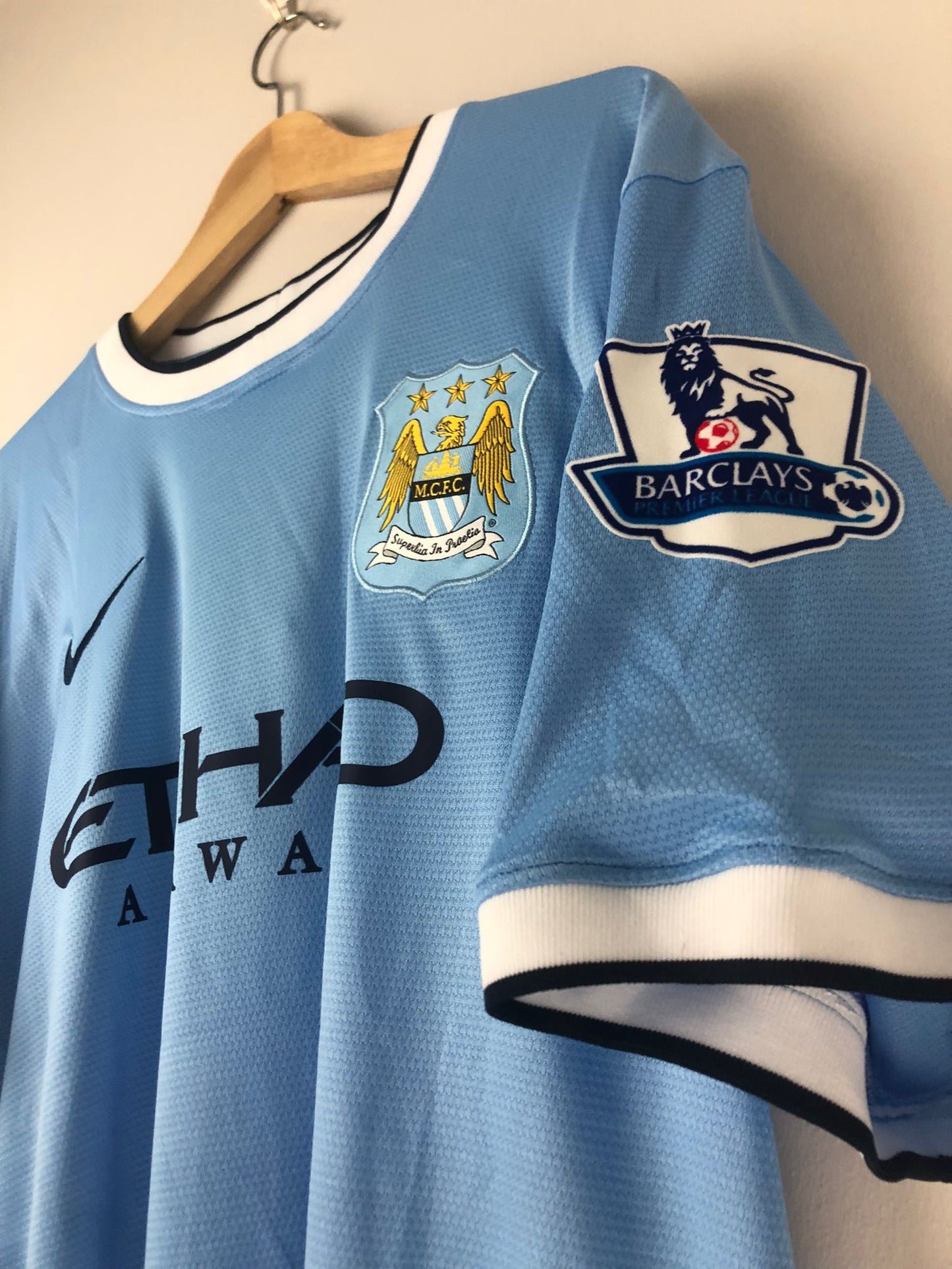 Camiseta Clásica Kun Agüero Manchester City FC 2013-14