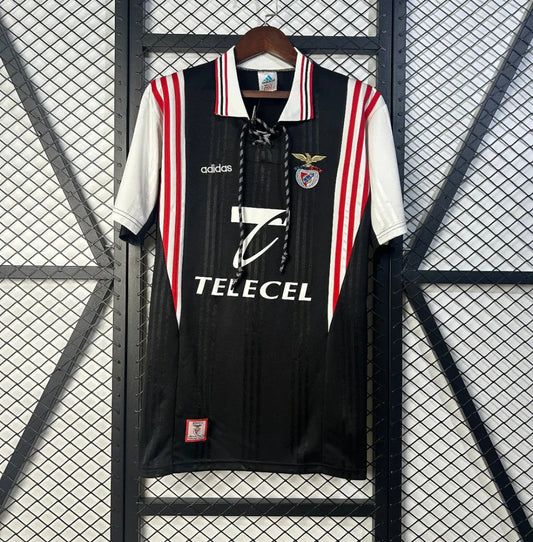Camiseta Clásica Benfica Visitante Negra 1997-98