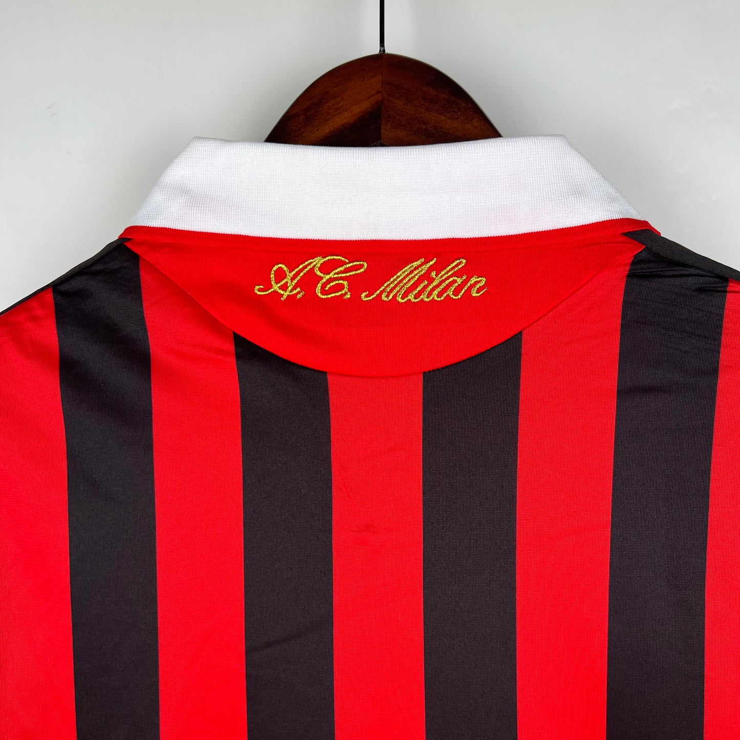 Camiseta Clásica AC Milán Manga Larga 2009-10