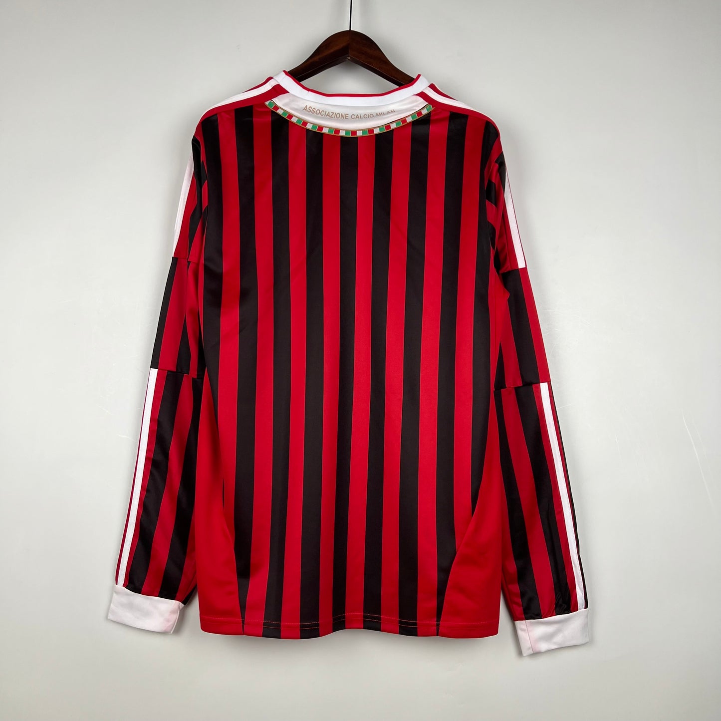Camiseta Clásica AC Milán Manga Larga 2011-12