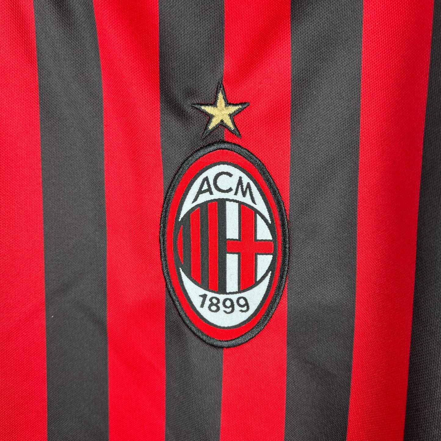 Camiseta Clásica AC Milán Manga Larga 2011-12