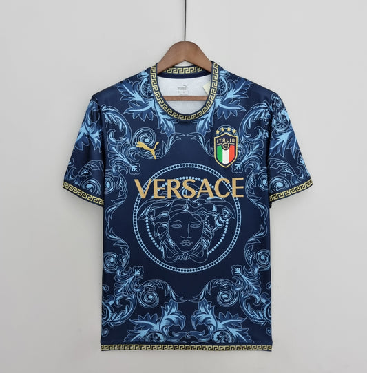 Camiseta Clásica Italia Versace Azul 2023