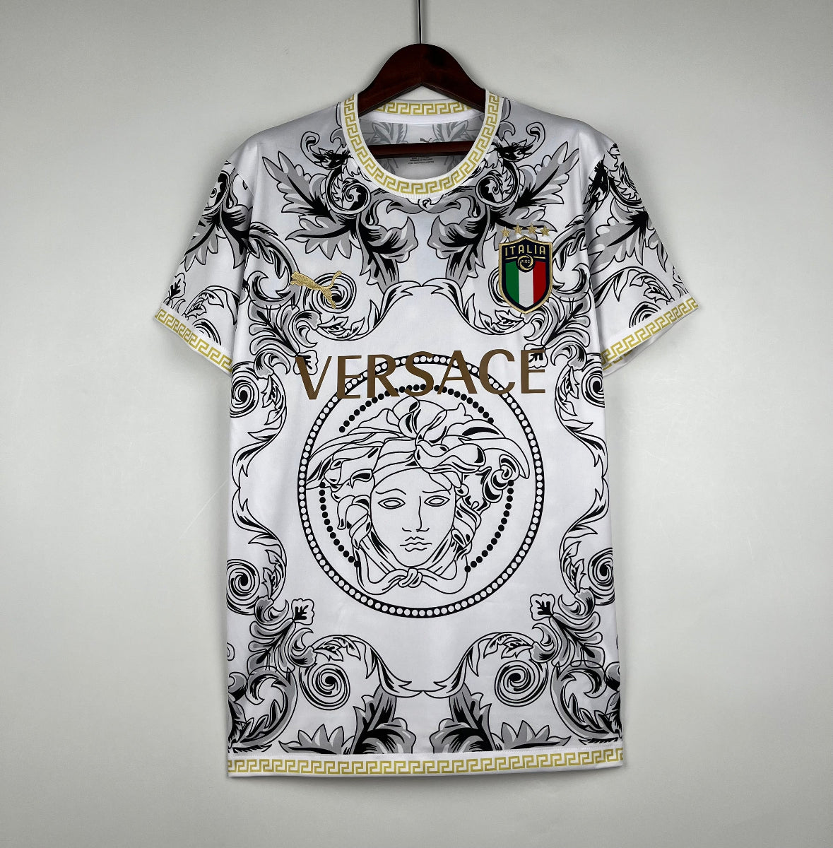 Camiseta Clásica Italia Versace Blanco 2023